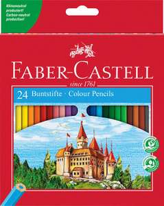 Faber Castell 120124 - kleurpotloden CASTLE hexagonaal, 24 kartonnen etui, meerkleurig