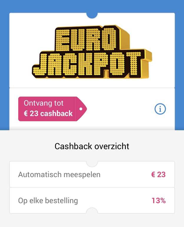 Gratis geld met Eurojackpot en CashbackXL