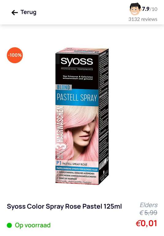 Syoss Color Spray Rose Pastel 125ml