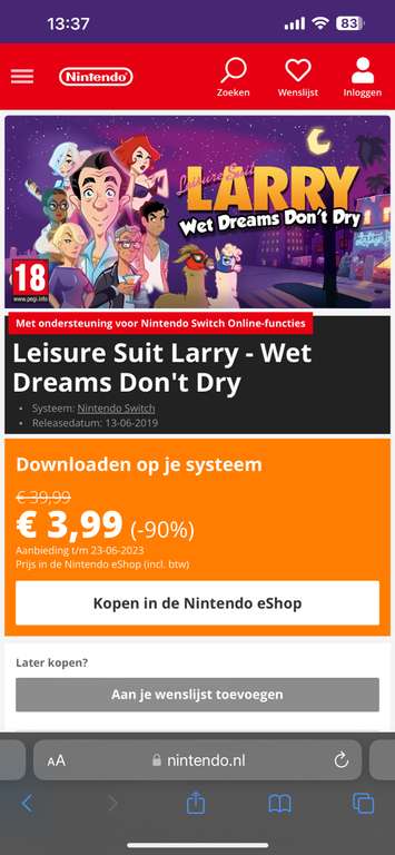 Leisure Suit Larry op de Nintendo Switch
