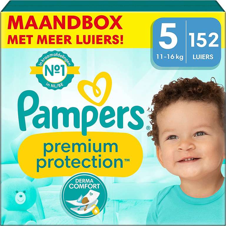 Pampers Maat 5 Luiers (11-16 kg), Premium Protection, 152 Luiers