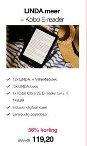 Kobo e-reader Clara 2E + 12 X LINDA. incl. vakantieboek