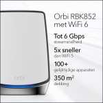Netgear Orbi AX6000 Mesh WiFi 6-systeem (RBK852), 2 stuks
