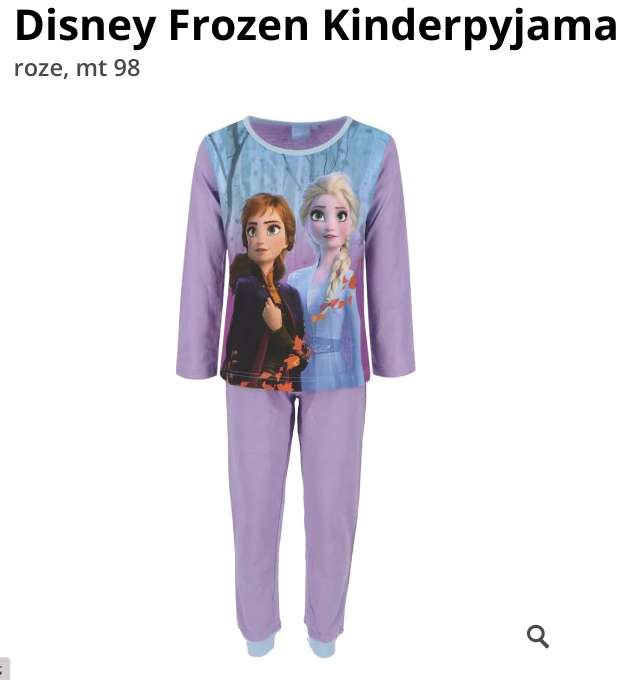 Disney Kinderpyjama, 4 motieven, maten 98 t/m 128