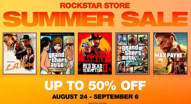 Rockstar Store Summer Sale: 24 aug t/m 6 sep - 50% korting