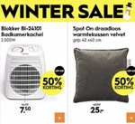 50% korting op het winter assortiment, o.a. Inventum warmtedekens, kachels en meer @Blokker Winter Sale