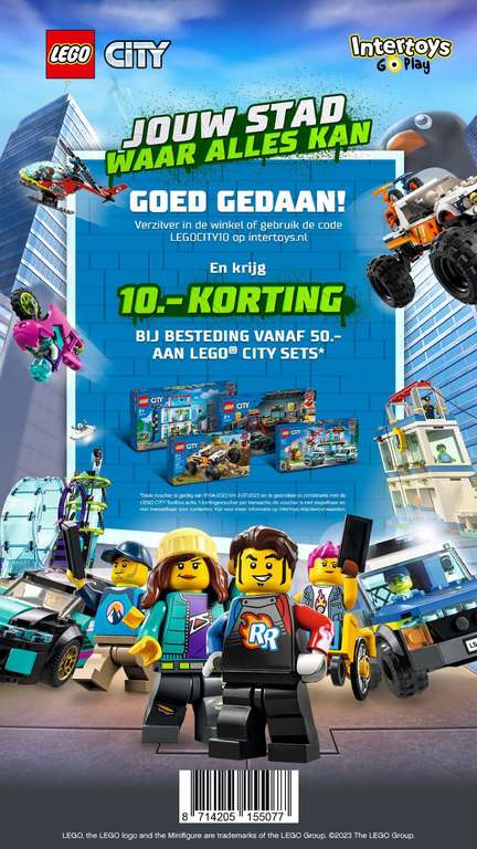 [Intertoys] 10€ korting op Lego City (vanaf 50€)