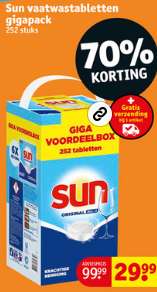 Sun Giga Voordeelbox 252 tabletten 11,9 cent per tab (Gratis verzending)