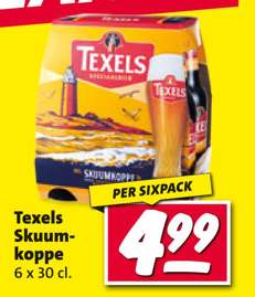 Sixpack Texels Skuumkoppe voor €4,99 bij Nettorama en Boni