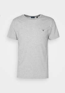 GANT Heren The Original Solid licht grijs T-shirt