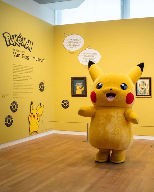 Gratis Promo Kaart Pikachu with Gray Felt Hat bij bezoek aan het van Gogh Museum Amsterdam