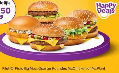 Gratis Klassieke Burger bij je eerste scan met de McDonald's app.