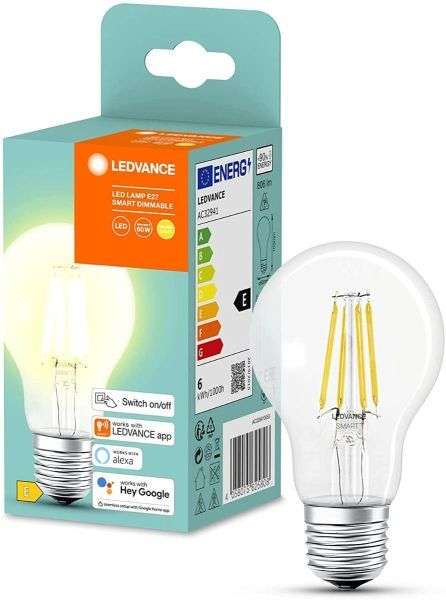 12x Ledvance Smart+ lamp Bluetooth E27 6W Filament dimbaar voor €18,29 incl verzending @ Fiduciashop