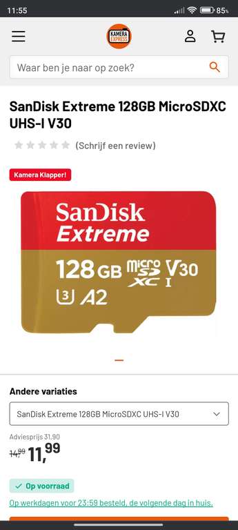 SanDisk Extreme 128GB MicroSDXC UHS-I