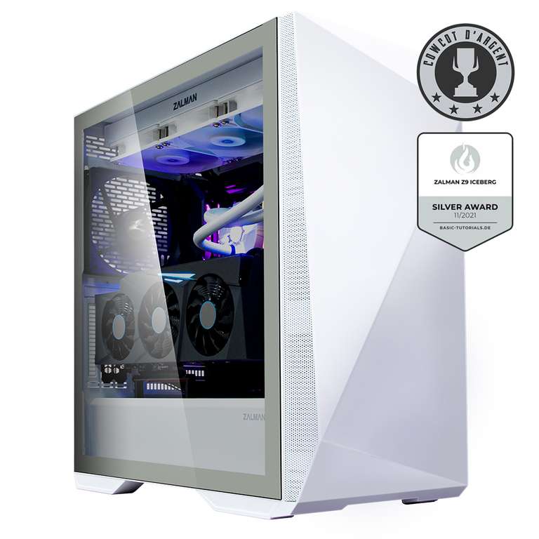 Zalman Z9 Iceberg White ATX/Mid Tower TG E-ATX PC behuizing