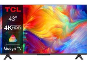 TCL 43P735 43″ 4K Smart TV met Google TV (3840 x 2160, HDMI 2.1, 60Hz, Dolby Vision, HDR10) voor €179 @ MediaMarkt