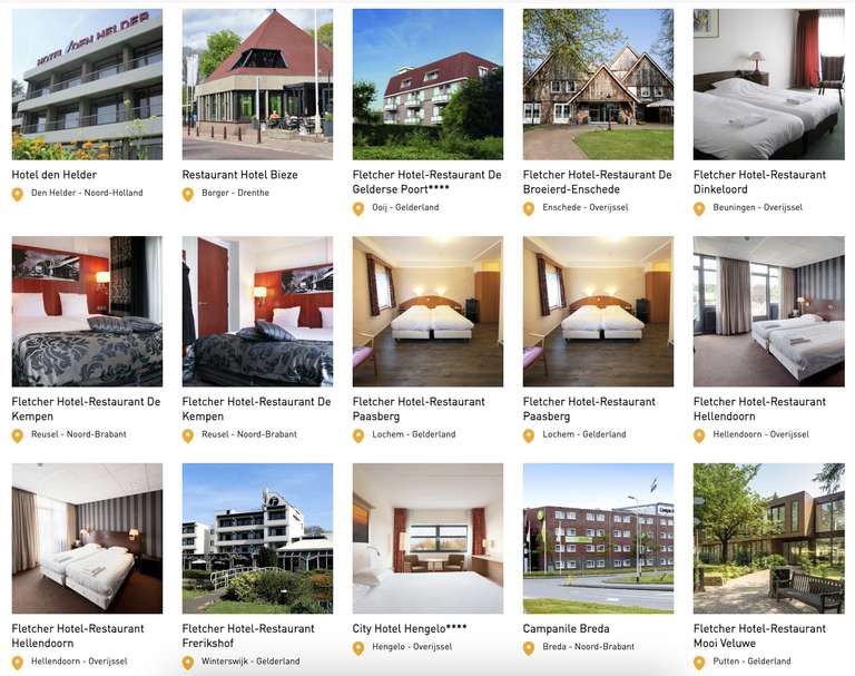 Digitale bon voor 1 overnachting voor 2 personen in Nederland met 20% korting @ Bongo