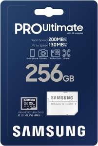 Samsung Pro Ultimate microSD 256GB Geheugenkaart