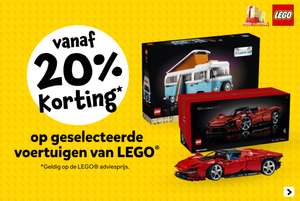 Vanaf 20% korting op geselecteerde Lego voertuigen waaronder Lego Technic @ Intertoys
