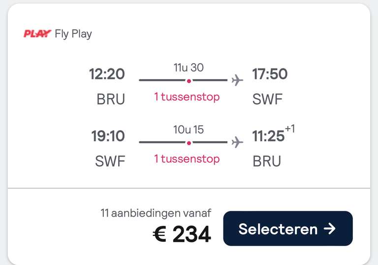 Vluchten USA / New York retour vanuit Brussel (sep - okt) vanaf 233€.