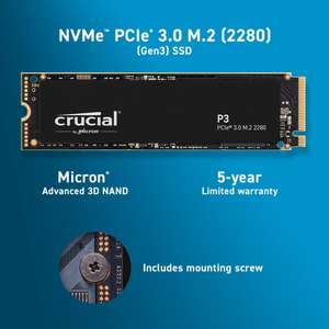 Crucial P3 4TB M.2 PCIe Gen3 NVMe