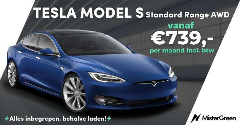 Tesla Model 3 ReDrive lease vanaf €459,- per maand (10.000km/36m) @Mister Green