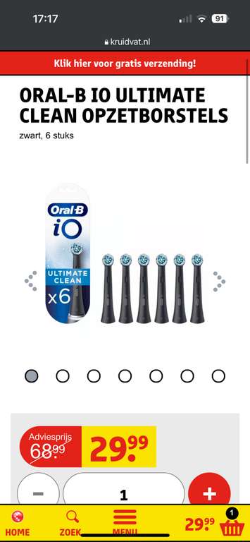 Oral-B iO Ultimate Clean 6 opzetborstels @ Kruidvat