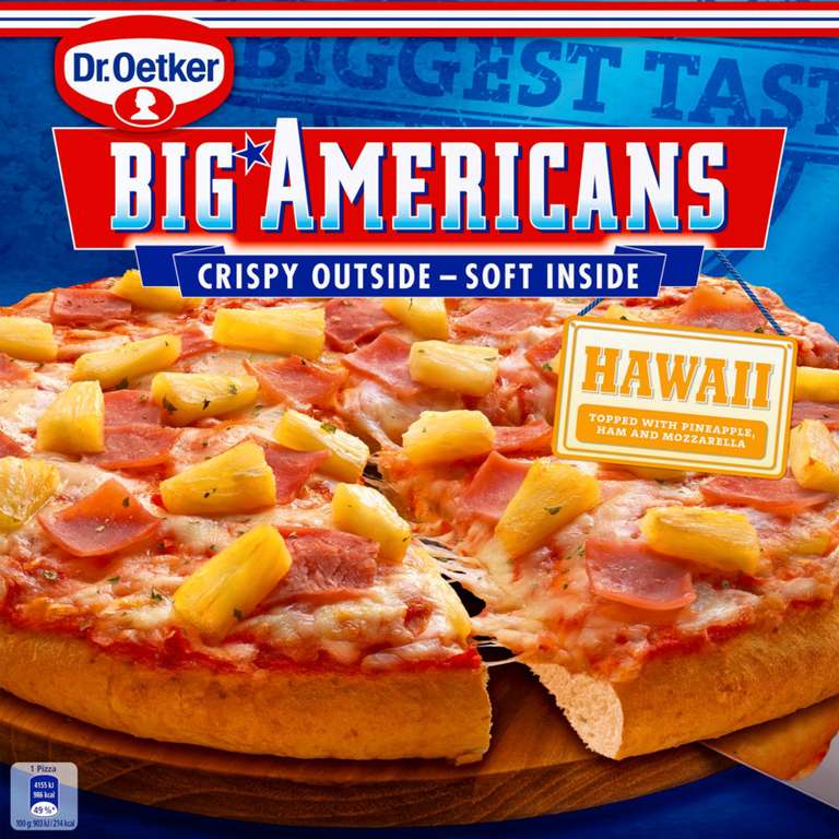 Bij Jumbo gratis Dr. Oetker Big Americans Hawai Pizza na aankoop van dezelfde (goedkopere) pizza in een naburige supermarkt