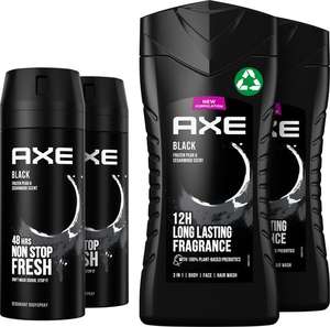 Axe Black Deodorant Bodyspray & 3-in-1 Douchegel - 2 x 150 ml + 2 x 250 ml - Voordeelverpakking