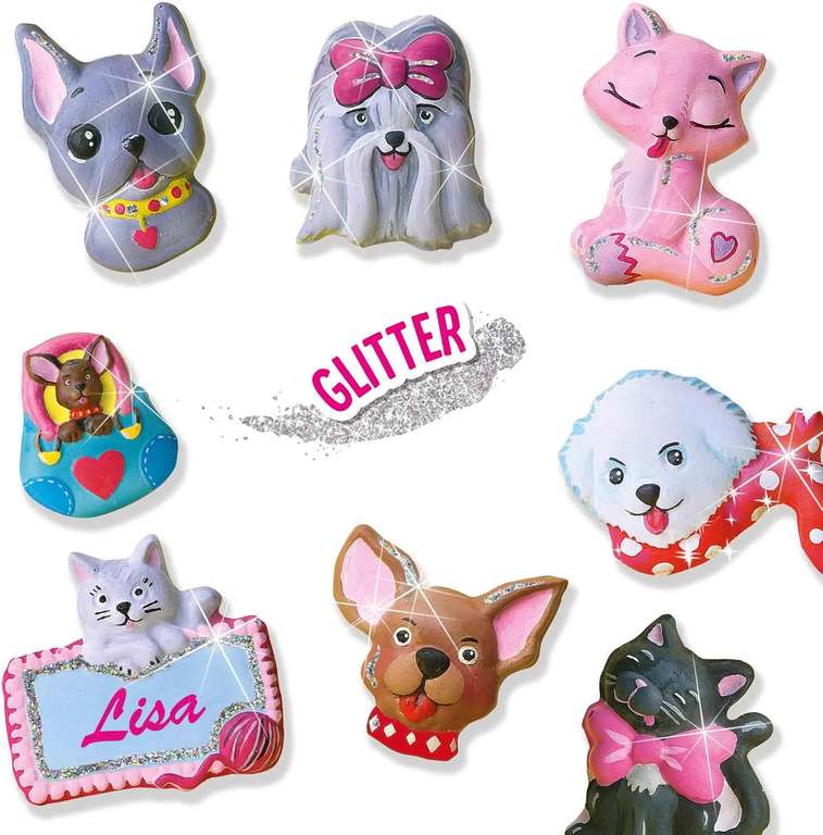 SES Creative 01294 - Kit Creativo Creativo per Bambini dai 5 Anni in su, con Stampo per 9 Razze di Cani Popolari, Gesso di Parigi, 01294