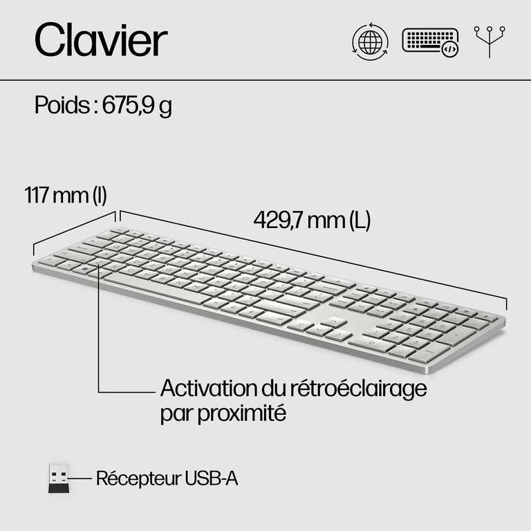 HP 970 programmeerbaar draadloos toetsenbord (Qwerty US) voor €79 @ Coolblue