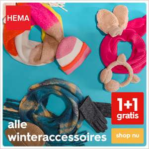1+1 gratis op winter accessoires voor het hele gezin @ HEMA