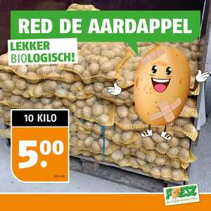 Biologisch aardappelen voor €5 per 10kg bij de Poiesz