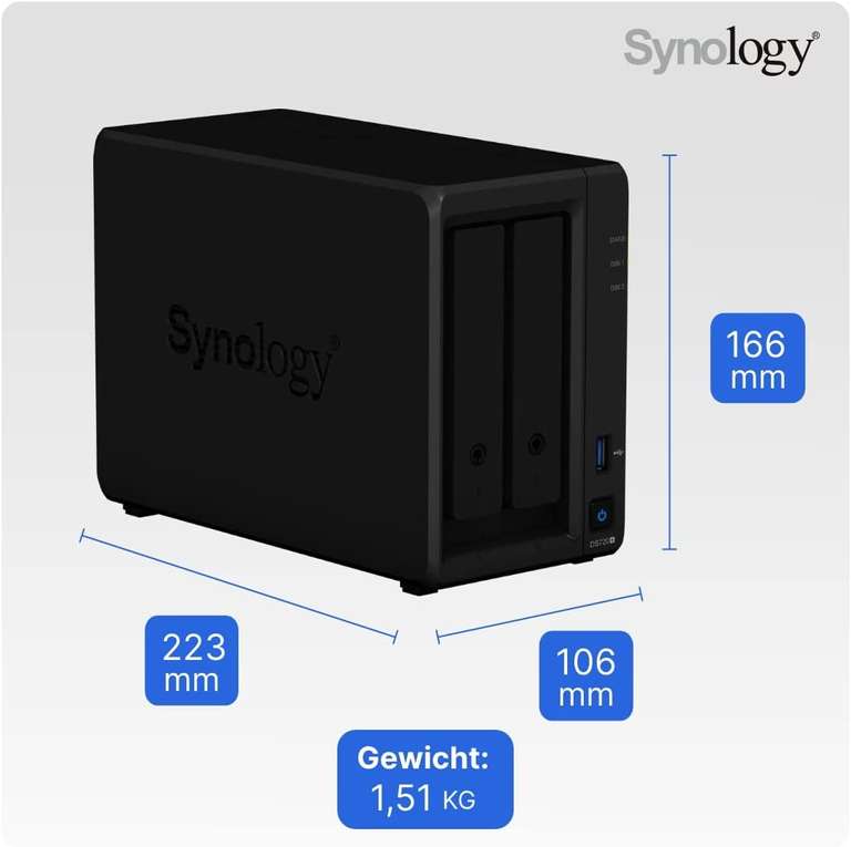 Synology DS720+ 2-Bay 6TB bundel met 2x 3TB HDs