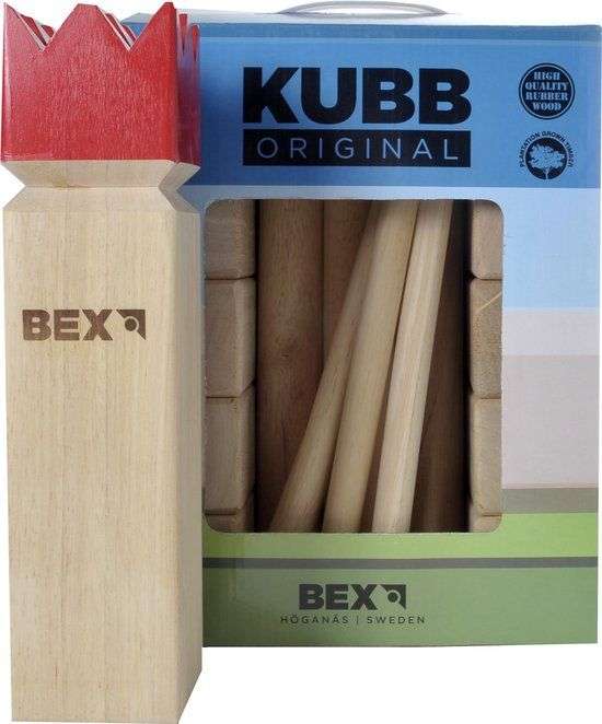 Bex Kubb original met rode koning