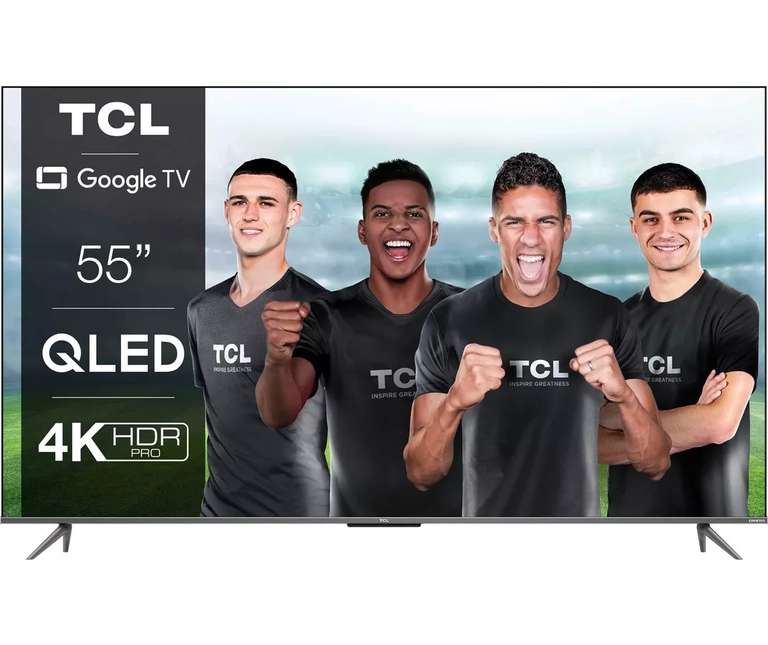 TCL QLED-TV 55C631X1, 139 cm / 55 ", 4K Ultra HD, Smart TV - Google TV, HDR premium, Dolby Atmos, HDMI 2.1, metalen kast, ONKYO-geluid
