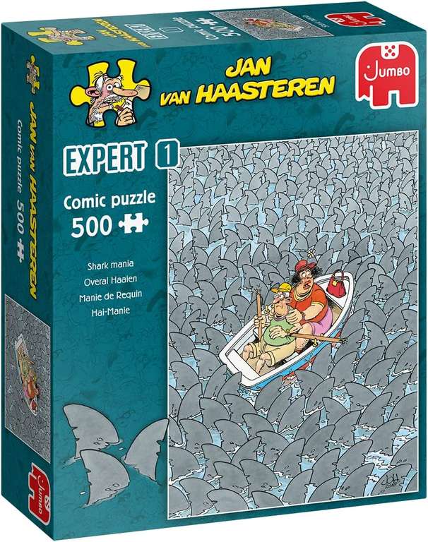 Jan van Haasteren Expert 1 - overal haaien (500 stukjes) voor €8,60 @ Amazon NL