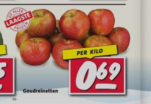 Appels 1kg 0,69 euro bij Nettorama