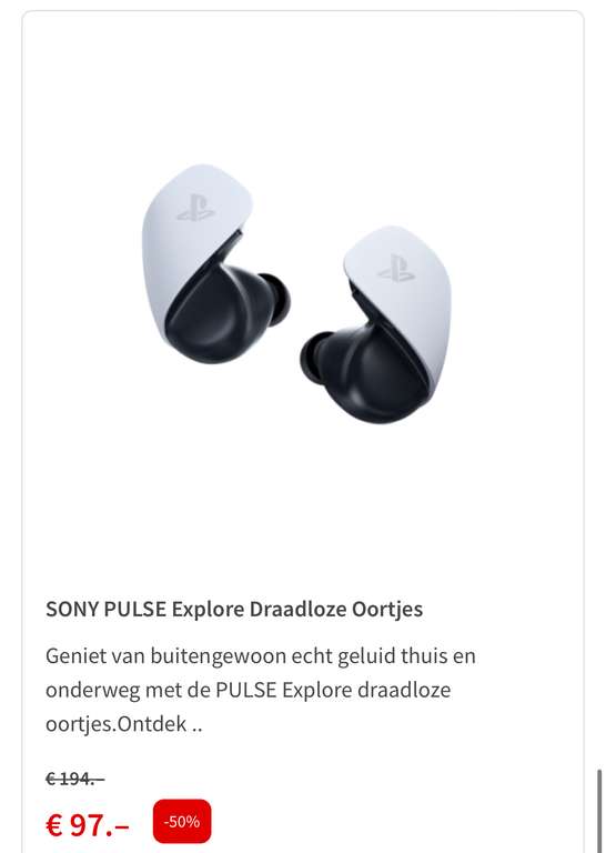 Sony Pulse Explore Draadloze Oortjes (Mediamarkt Outlet)