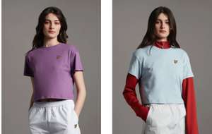 Lyle & Scott Cropped dames t-shirt (2 kleuren) voor €6,39 @ Otrium