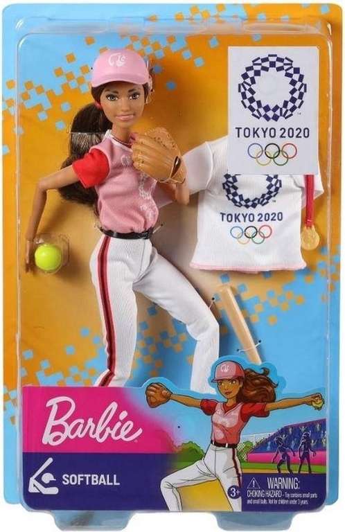 Barbie - Olympics Doll - Softball/Baseball (GJL77)