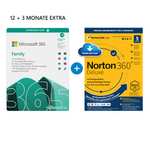 Microsoft 365 Family + Norton 360 Deluxe (15 maand!)