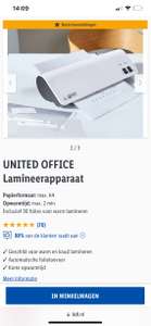 UNITED OFFICE Lamineerapparaat