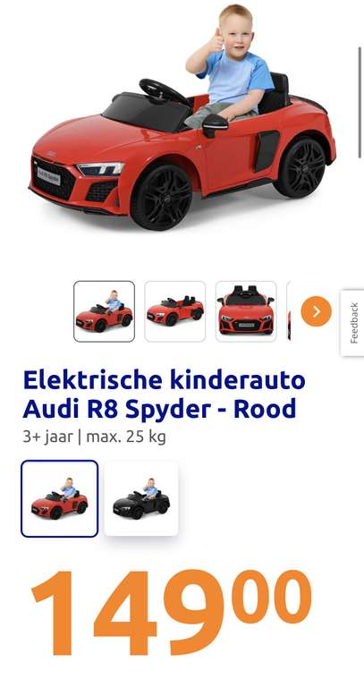 Elektrische kinderauto Audi R8 Spyder - Rood