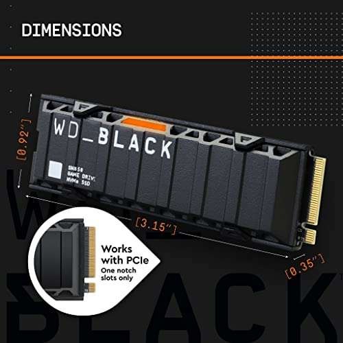 SSD NVME Western Digital WD_BLACK SN850 500GB (Met Heatsink) 7000 MB/s Lezen | Laagste Prijs Ooit!
