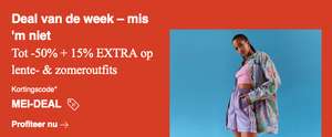 15% EXTRA korting op lente- & zomeroutfits
