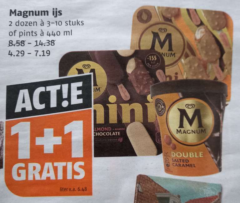 Alle Magnum ijs 1+1 gratis POIESZ