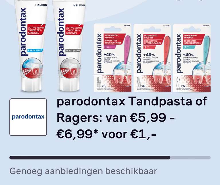 Parodontax voor €1