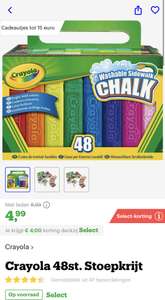 [select deal bol.com]&[amazon]Crayola 48st. Stoepkrijt €4,99