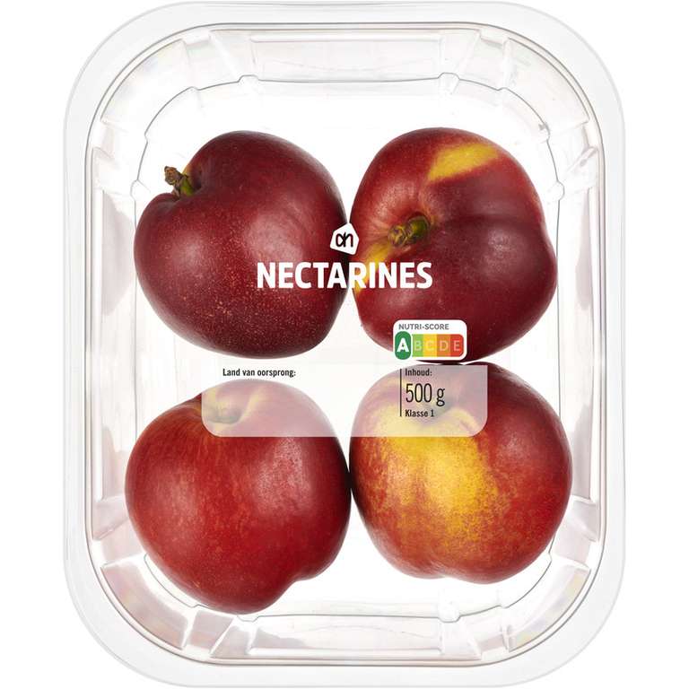 AH Nectarines schaal 500 gram, van €3,29 voor €1,99